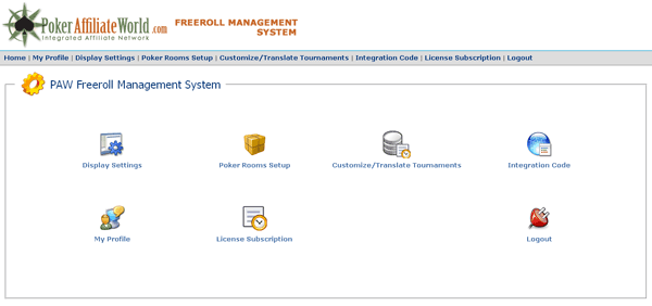 User Control Panel